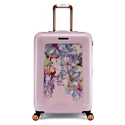 Ted Baker Alanie Hanging Gardens 4-Wheel 69.5cm Suitcase, Pink Ted Baker Alanie Hanging Gardens 4-Wheel 69.5cm Suitcase, Pink